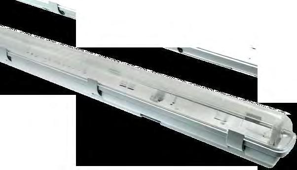 Tükrös armatúra LED fénycsövekhez előkészítve IP21 230V / T8 Led fénycsővekhez előkészítve, egyoldali
