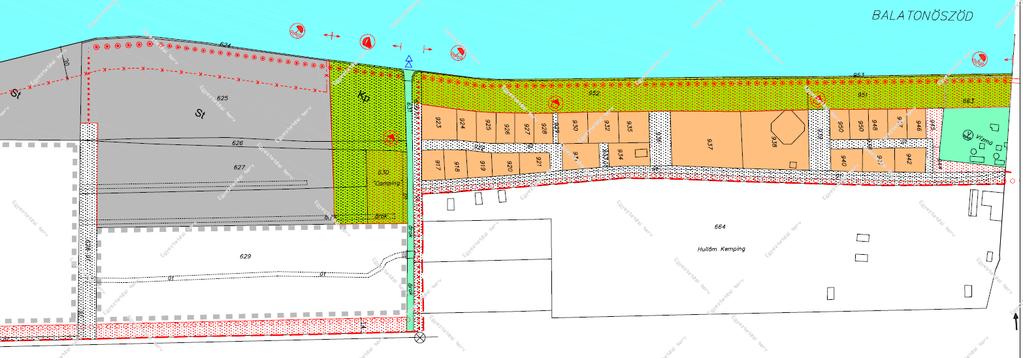 BALATONŐSZÖD VÍZPART-REHABILITÁCIÓS TANULMÁNYTERV MÓDOSÍTÁSÁT ELŐKÉSZÍTŐ TANULMÁNYTERV 18 BALATONŐSZÖD VÍZPART-REHABILITÁCIÓS TANULMÁNYTERVE (VPRT) ÉS A TELEPÜLÉSSZERKEZETI TERV ÖSSZHANGJA