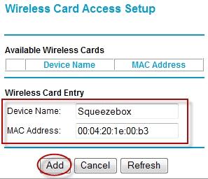 18. ábra MAC szűrés beállítása WiFi eszközön Annyiszor ismételhetjük, ahány eszköz címének a befogadására képes a WiFi útválasztónk.