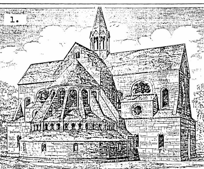 Heisterbach, ciszterci monostor (1202-1237), Doberan, ciszterci monostor (1291-1336), alaprajz, a franciaszentély külső képe.