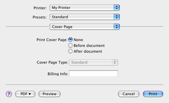 Cover page (Fedőlap) A fedőlap segítségével a kinyomtatott dokumentumot nagyobb papírhalmazban is könnyen megtalálhatja.