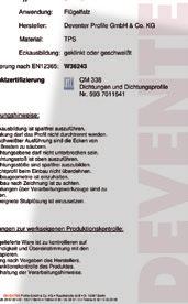 50-70%-os visszanyerése Az SP 125-ös tömítés az alábbiak szerint sorolható be: W36243 === = A