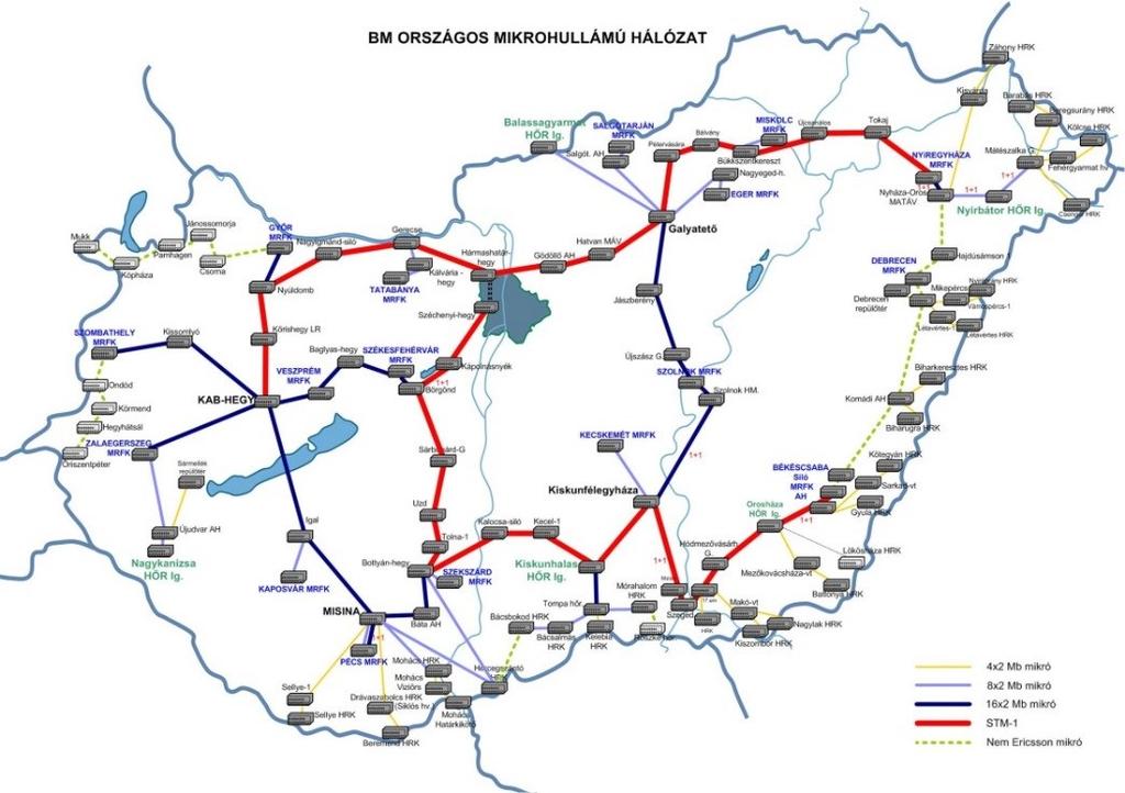 1.2.2.4.EDR rádió A rendőrség által is használt beszédkommunikációs hálózat az EDR rádió hálózata.