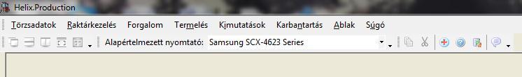 2. Menüsor A menüsorban elhelyezkedő menüpontok segítségével indíthatja a program