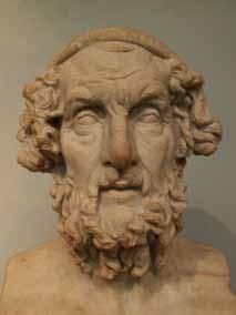 Két legismertebb eposzában az Iliászban és az Odüsszeiában a görög mitológia legfontosabb eseményeit, helyszíneit és hôseit örökítette meg.
