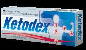 hátfájás, derékfájás, ízületi fájdalom), FOG- és menstruációs fájdalmak tüneti kezelésére vény nélkül