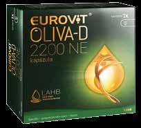 Az Eurovit Oliva-D kapszula LAHB (Lipid Alapú Hatóanyag Bevitel) rendszere extra szűz olívaolajat tartalmaz, melyben a D-vitamin eleve oldott, a szervezet számára