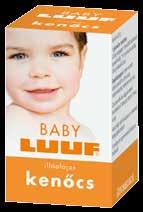 Baba-Mama Baby LUUF illóolajos kenőcs, 30 g Meghűléses betegségek, köhögés, nátha, torokgyulladás külső kezelésére már 6 hónapos kortól. Levomentolt nem tartalmaz.