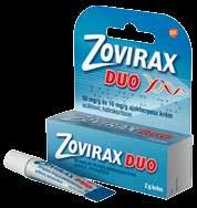 Hatóanyag: aciklovir Zovirax Duo 50 mg/g és 10 mg/g ajakherpesz krém, 2 g A kiújuló ajakherpesz korai jeleinek