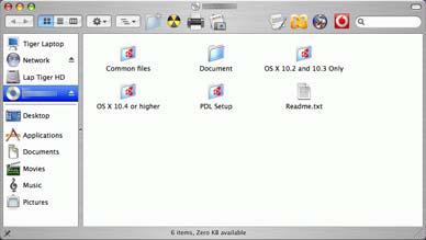 Felkészülés a használatra > A szoftver telepítése A nyomtatómeghajtó telepítése Macintosh esetén. A gép nyomtató funkciója használható Macintosh számítógépen.