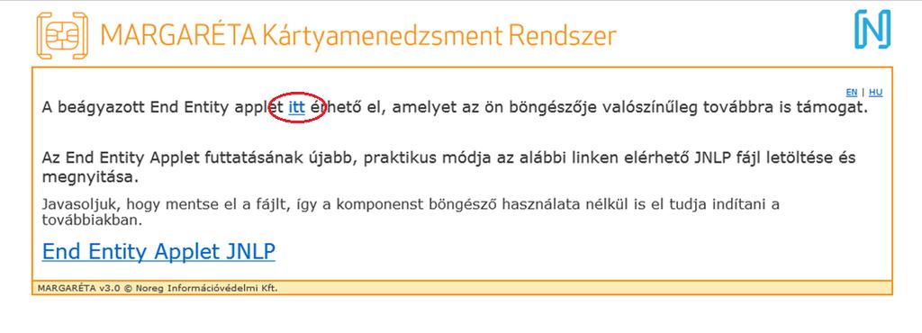 3. A végfelhasználói felület 3.1. Web Start üzemmód A felületet a MARGARÉTA Végfelhasználói szerveréről a következő címen lehet elérni: https://margareta.telekom.