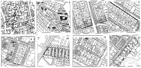 Ennek az áldatlan helyzetnek vetett véget az 1920-as évek szabályzata, amelyik megtiltotta belsô szárnyak építését, és ezzel létrehozta a csatlakozó udvaros beépítést.