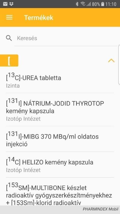 3. A PHARMINDEX Mobil használata, navigáció 3.1.