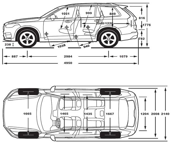 VOLVO XC90 MŰSZAKI ADATOK MOTOROK Motortípu T5 AWD AUT T6 AWD AUT T8 AWD AUT D5 AWD AUT 4-hengere, 16 zelepe, közv. befeck.