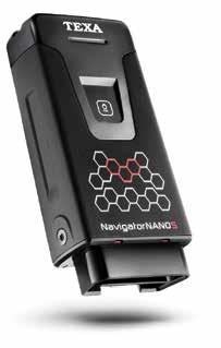 Texa Navigator NanoS CIKKSZÁM: D08613 Jellemzők: A NanoS interface a legkisebb teljes értékű vezérlőegységdiagnosztizáló interface Szerviz szempontból ipari külsővel rendelkezik, mobil, gyors
