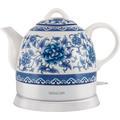 Vízforraló 40024703 8590669100323 SWK 7001 Kerámia vízforraló 0,7 l űrtartalom Tradicionális kínai porcelán Különösen halk működés Tápkábel-tartó a talpba építve Speciális zárral ellátott fedél