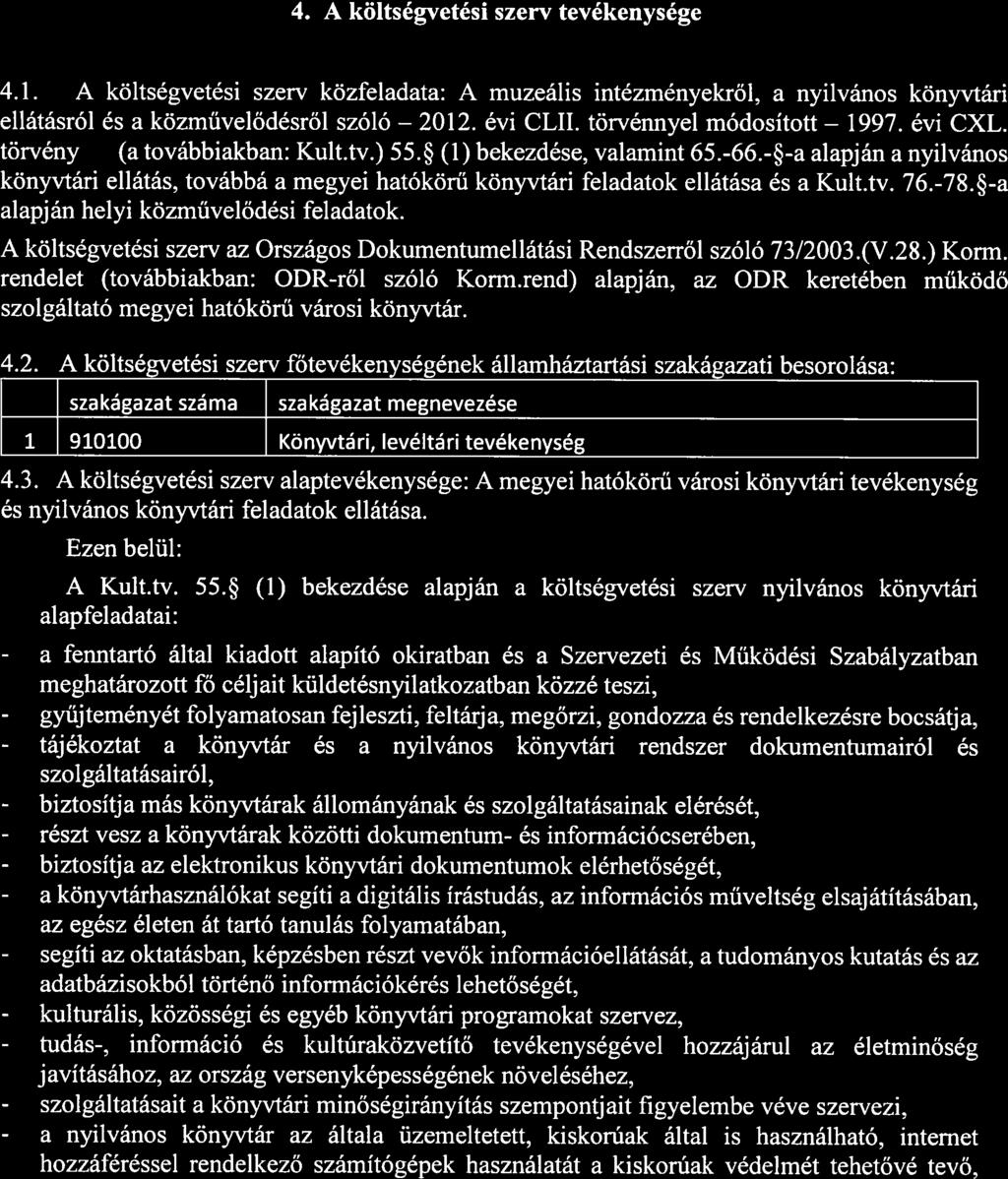 2012. 3. A köttségvetési szerv irányítása 3.1. A költségvetési szerv irányító szervének 3.1.1. megnevezése: Szolnok Megyei Jogú Város Közgyűlése 3.1.2. székhelye: 5000 Szolnok, Kossuthtér9. 4.