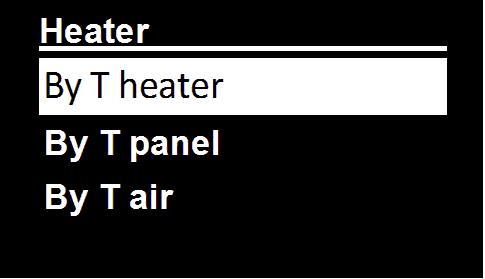 Pump type Sign channel Fact settings Szivattyú kiválasztása a komplektálástól, hűtőegységtől függően «-» "Bosch" gyártmányú szivattyú. "ADVERS" gyártmányú szivattyú.