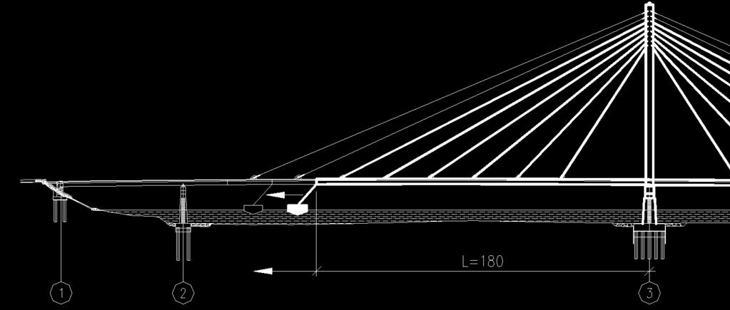 Széldinamikai vizsgálat eredményei: A merevítőtartó szabadszerelése során a 180 (145) méteres