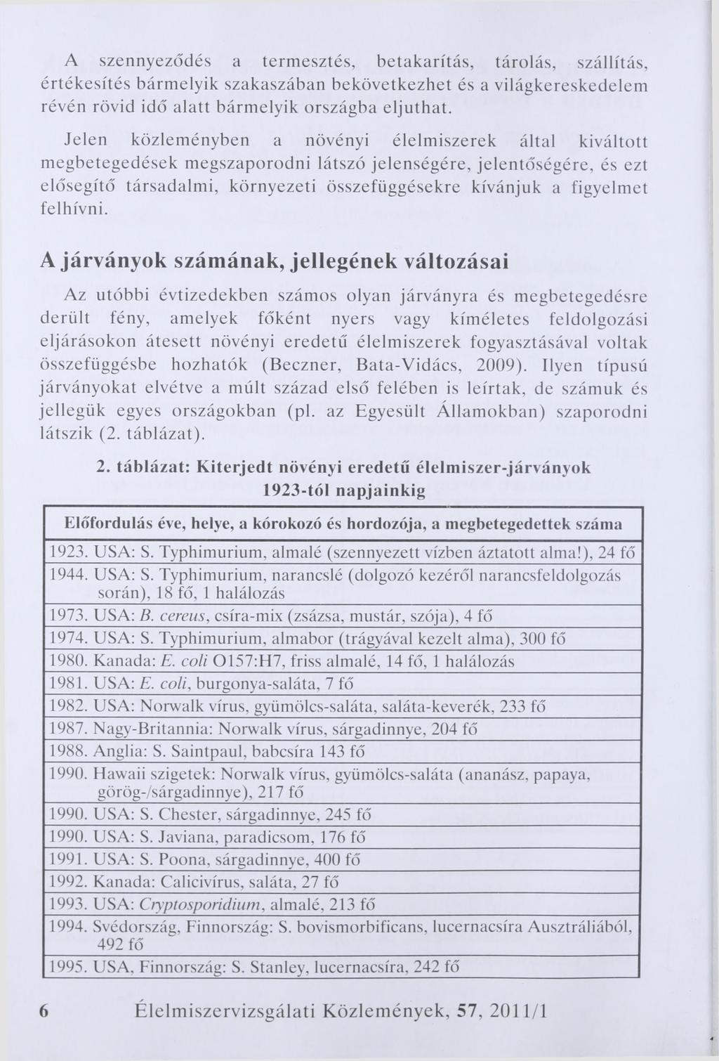 A szennyeződés a termesztés, betakarítás, tárolás, szállítás, értékesítés bármelyik szakaszában bekövetkezhet és a világkereskedelem révén rövid idő alatt bármelyik országba eljuthat.