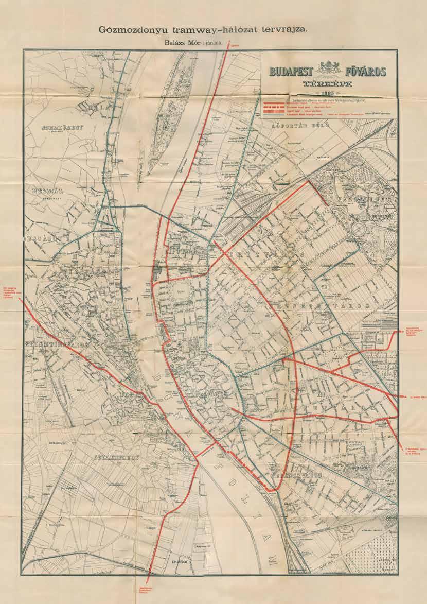 1886-ban tervet készített Budapest gőzmozdonyú közúti vaspálya (gőz tramway) hálózata címmel, amelyben felvázolta egy korszerű kötöttpályás közlekedési rendszer alapjait.