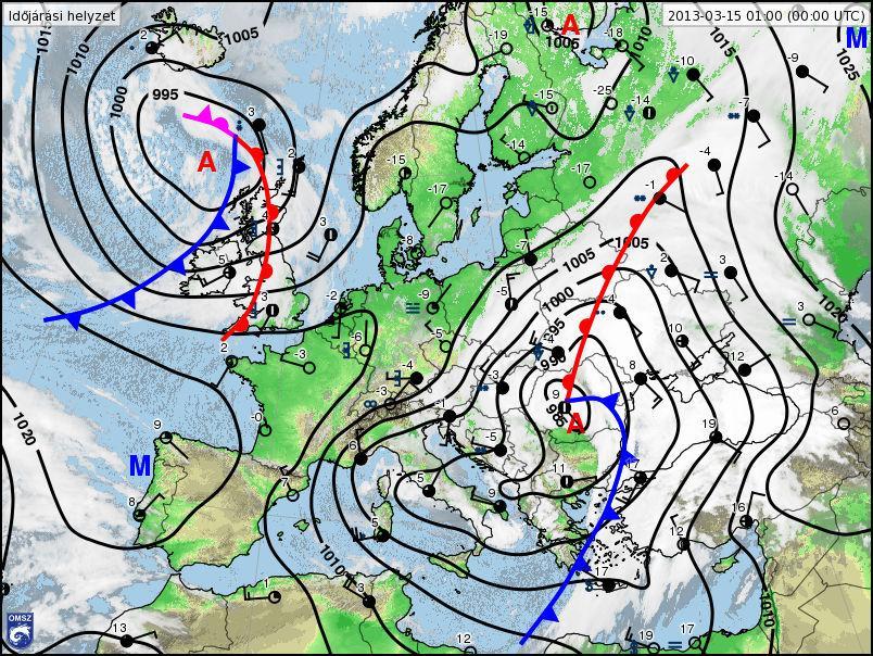 2.5. Mediterrán ciklonok hatása Magyarország időjárására A mediterrán ciklonok a Földközi-tengertől távolabbi területekre is eljuthatnak.