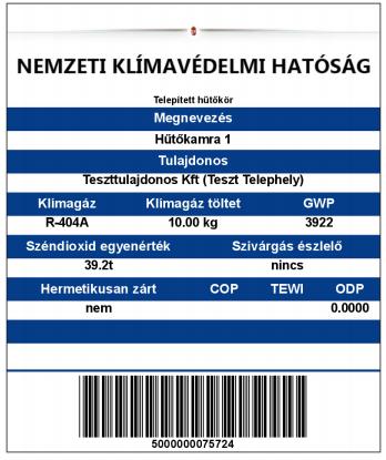 15. Kattintson a 14. ábrán bemutatott vonalkódra! A megjelenő felületen a 15. ábrán bemutatott képernyőképet láthatja.