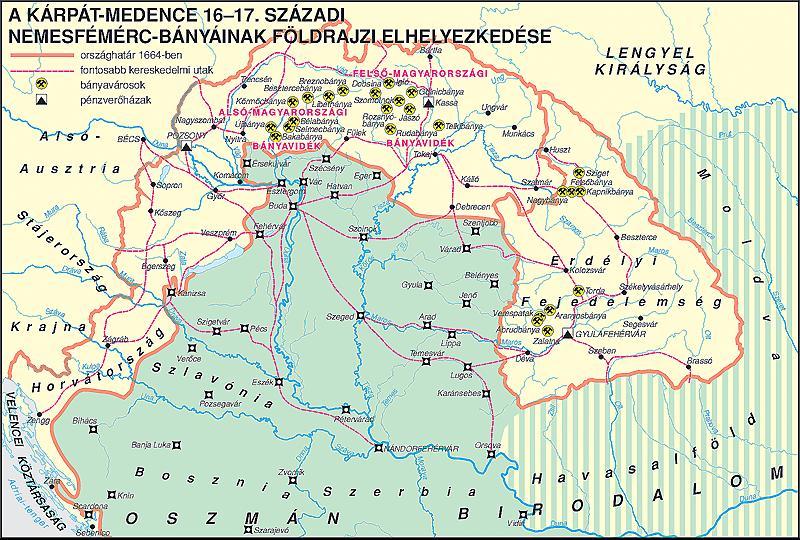 Bányászati felsőoktatás a Kárpát-medencében Előzmények: A nemesfémbányászat központja a XVII-XVIII században a felvidék, Selmecbánya,