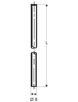 5000 mm hosszú Ø 8 mm króm, csomagolási egység 1 db, súly: 0,94 kg/db 48 740 06 99 Ø 10 mm króm, csomagolási egység 1 db, súly: 1,14 kg/db 48 741 06 99 Ø 12 mm króm, csomagolási