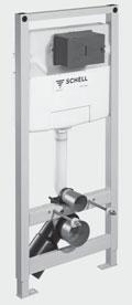 WC-szerelőmodulok SCHELL MONTUS C 120 WC-szerelőmodul Szerelőmodul vakolat alatti WC-tartállyal Szerelőmodul tartófalhoz vagy fal előtti szereléshez Önhordós profilos fém keret állítható magasságú
