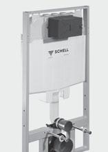 WC-szerelőmodulok SCHELL MONTUS C 90 WC-szerelőmodul Szerelőmodul vakolat alatti WC-tartállyal Szerelőmodul tartófalhoz vagy fal előtti szereléshez Önhordós profilos fém keret állítható magasságú