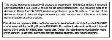 RETURN TO TOP OF THE PAGE EN 55022 Compliance (Czech Republic Only) RETURN TO TOP OF THE PAGE Polish Center for Testing and Certification Notice The equipment should draw power from a socket with an