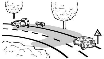 Távolsági fényszóró A távolsági fényszóró felkapcsolásához: Állítsa a gyújtáskapcsolót ON állásba vagy indítsa el a motort. Forgassa el a lámpák kapcsolóját m vagy <AUTO> állásba.