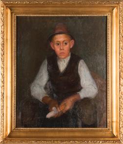 Andor (1876-1966) Pipázók / Pipe-smokers olaj, vászon / oil on canvas 74,5 x 98,5 cm Jelezve jobbra lent /