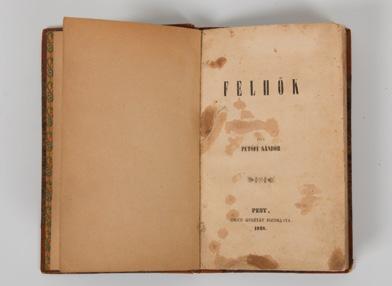 Petőfi Sándor: Versek. 1844-1845. Első kiadás Pest, 1845. Beimel ny. 188+(4)p. Első kiadás. XX.