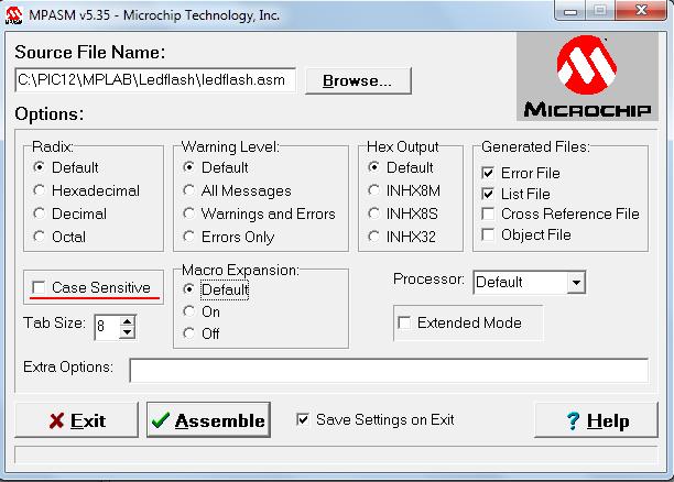MPASM makroassembler Az MPASM makroassembler ingyenes szoftver, az MPLAB IDE tartalmazza, de önállóan is használható.