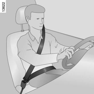 BIZTONSÁGI ÖVEK (1/3) Biztonsági okokból azt tanácsoljuk, hogy a gépkocsi minden utasa mindig használja a biztonsági övet, még rövidebb távolságra is.