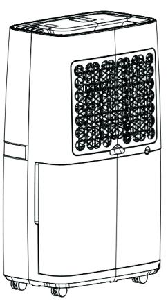 A KÉSZÜLÉK LEÍRÁSA A készülék elülső része A készülék hátsó része 2 3 1 5 6 4 1. Levegő kiáramlása 2. Vezérlőpanel 3. Fogantyú 4. Futógörgők 5. Rács 6.