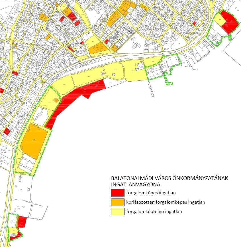 BALATONALMÁDI VÍZPART-REHABILITÁCIÓS TANULMÁNYTERV MÓDOSÍTÁSÁT MEGALAPOZÓ TERV 27 5. TULAJDONVISZONY VIZSGÁLAT 4. 3. 2. 1.