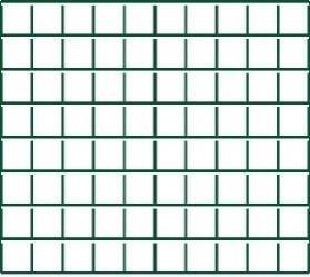 2,00 964 0,0 x 0,0 2,00 494 Horganyzott ponthegesztett négyszögletes hálók PVC bevonattal standard magasság: 0cm felületi módosítás: műanyaggal bevont
