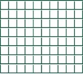 2,00 964 0,0 x 0,0 2,00 494 Horganyzott ponthegesztett négyszögletes hálók PVC bevonattal standard magasság: 0cm felületi módosítás: műanyaggal bevont