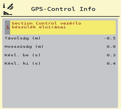 A AXIS EMC ISOBUS kezelése 4 Ezen az oldalon a paraméterértékek manuálisan módosíthatók. Lásd: 5.10: GPS-Control, 84. oldal fejezet. Az értékek módosítása 6. Nyissa meg a lista kívánt elemét. 7.