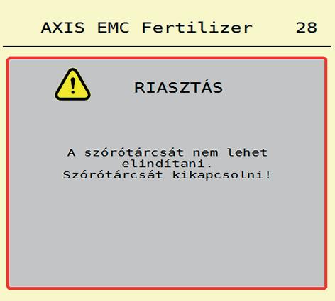 6 Riasztások és lehetséges okok 6.2 Üzemzavar/riasztás 6.2.1 A riasztás nyugtázása A riasztás a kijelzőn piros kerettel kiemelve és figyelmeztető szimbólummal jelenik meg. 6.1 ábra: Riasztás (példa) Riasztás nyugtázása: 1.