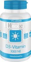 D-VITAMIN Bioheal D3-vitamin 3000 NE, 70 kapszula A termék rendkívül magas D3-vitamin-tartalommal rendelkezik.