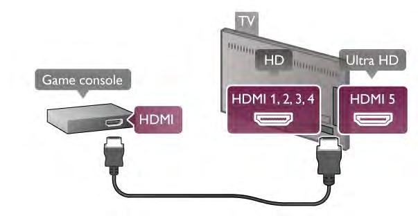 Ha a játékkonzol HDMI csatlakozáson keresztül csatlakozik a TV-készülékhez és támogatja az EasyLink HDMI CEC funkciót, akkor a játékkonzolt működtetheti a TV távvezérlőjével is.