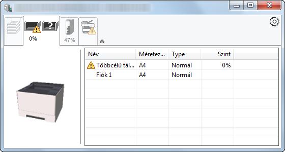 Nyomtatás számítógépről > A nyomtató állapotának figyelemmel kísérése (Status Monitor) Nyomtatás folyamatban fül A nyomtatási feladat állapota jelenik meg.