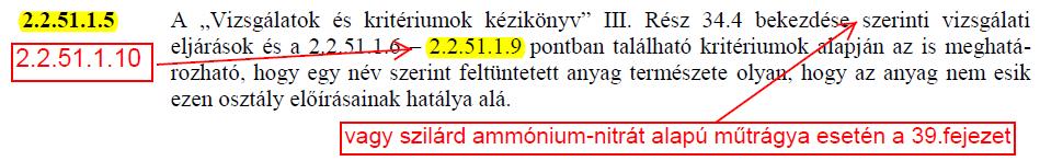 1 osztály 5 esetben nem veszélyes áru Az új besorolási eljárás