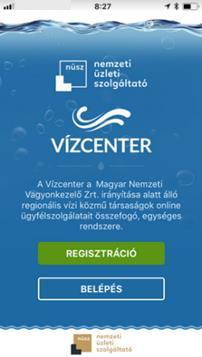 Vízcenter Mobil alkalmazás A Vízcenter a DRV Zrt., DMRV Zrt., ÉDV Zrt., ÉRV Zrt.,TRV Zrt.