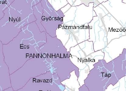 Földtani veszélyforrás területének övezete Győr-Moson-Sopron Megye Területrendezési Terve Kivonat a Földtani veszélyforrás területének övezete