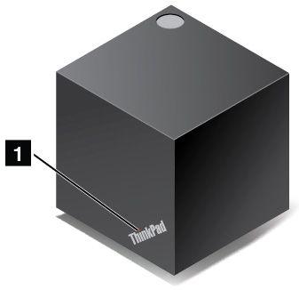 A ThinkPad WiGig Dock áttekintése 1 Állapotjelző: A ThinkPad logó jelzőfénye a dokkoló állapotát jelzi. Ha a dokkoló be van kapcsolva, a jelzőfény világít (normál módban). 1 2 USB 2.